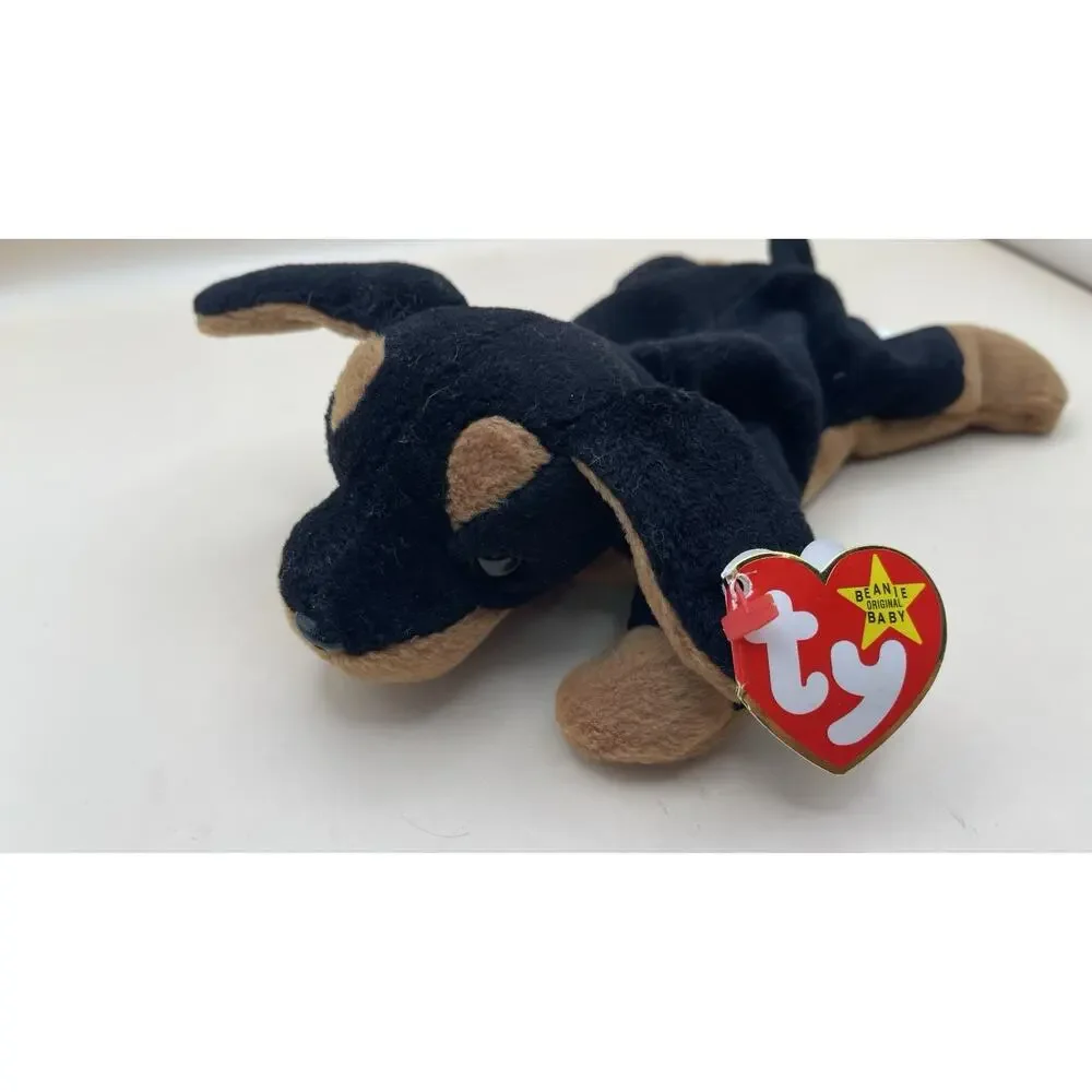 Ty Beanie Baby Doby Doberman Dog 1996 Style 4110 PVC Pellets w/ Tags